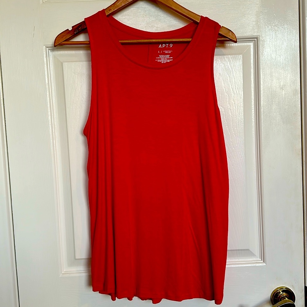 NWOT. Apt. 9 Essentials tank Red size Large